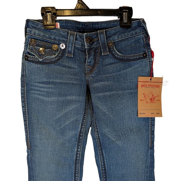 True Religion Blue Denim Jeans Size 24 New with Tags (NWT) - Picture 1 of 7